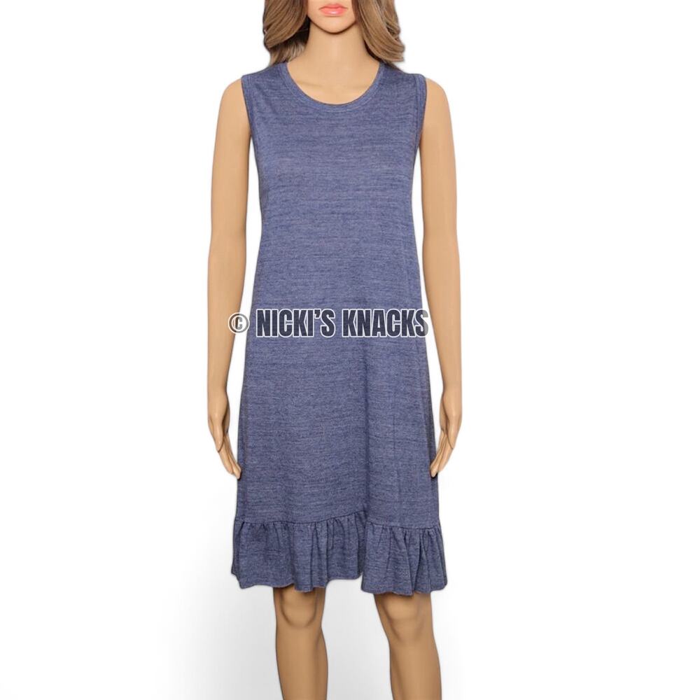 Nation LTD Serena Dress Size L – Heather Blue Tank Mini Cottagecore Casual Shift - Picture 2 of 9